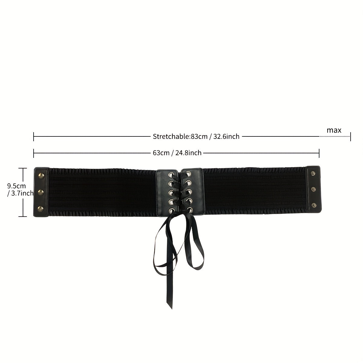 PU Leather Wide Belt Women Lace Corset Belt Female