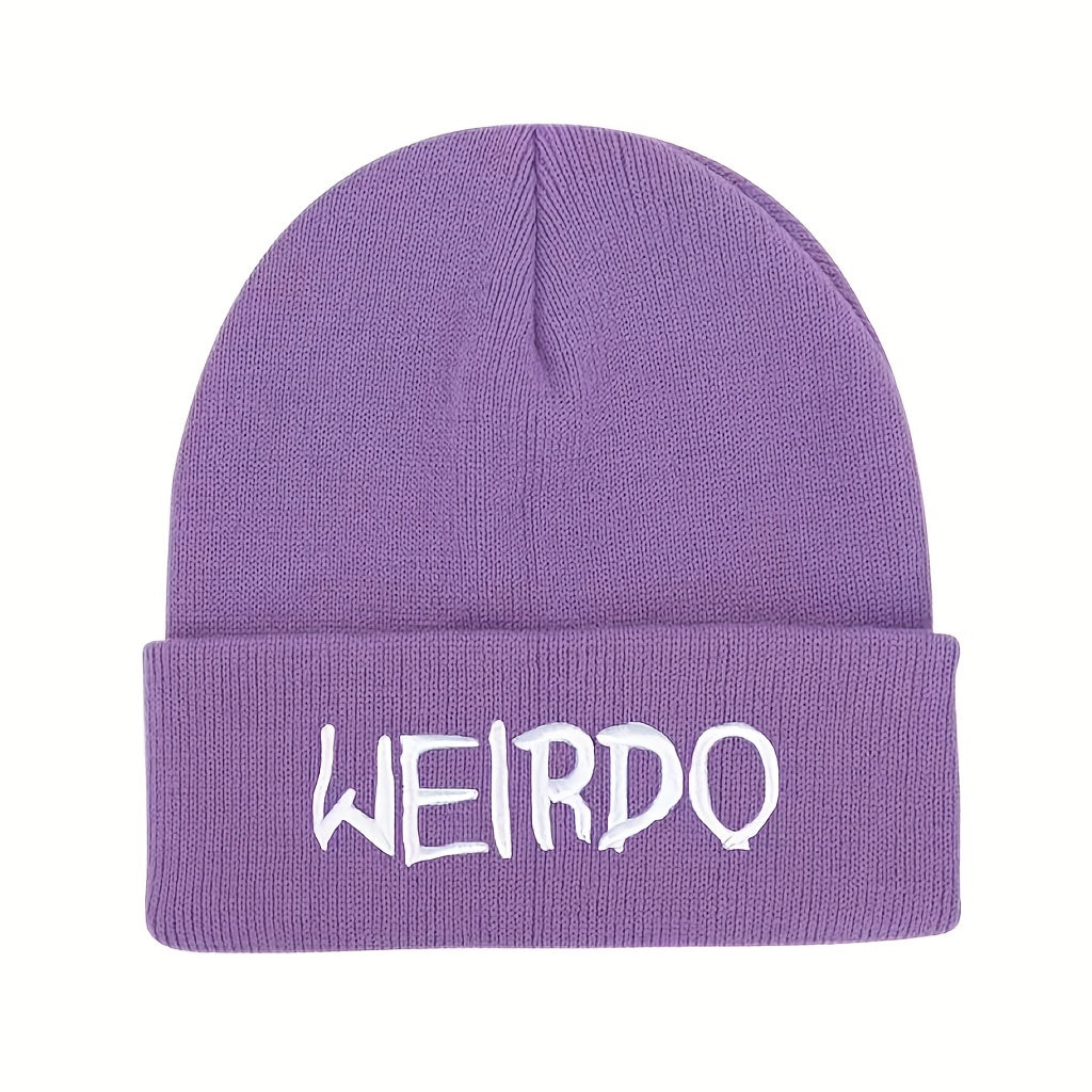 3D Letter Weirdo Beanie Hip Hop Hat Street Windproof Knitted Hat