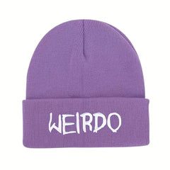 3D Letter Weirdo Beanie Hip Hop Hat Street Windproof Knitted Hat