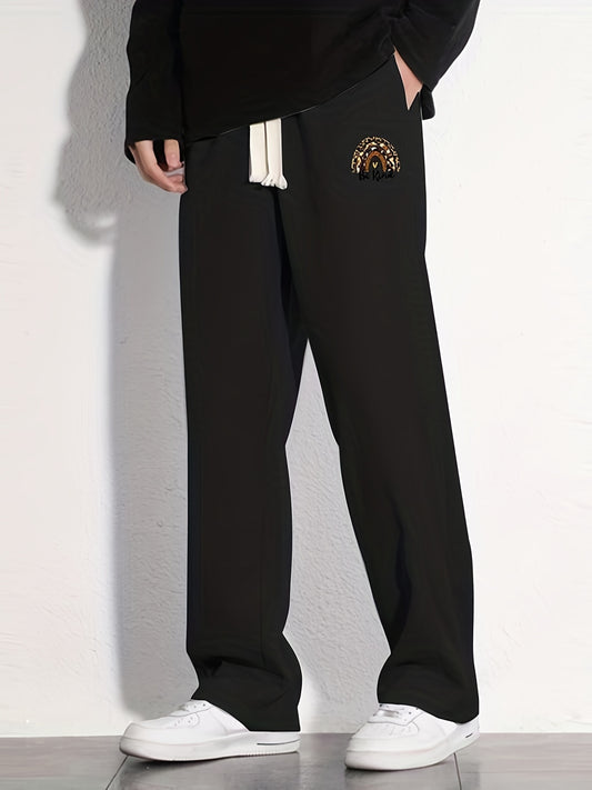 Be Kind Letter Print Casual Loose Fit Drawstring Pants