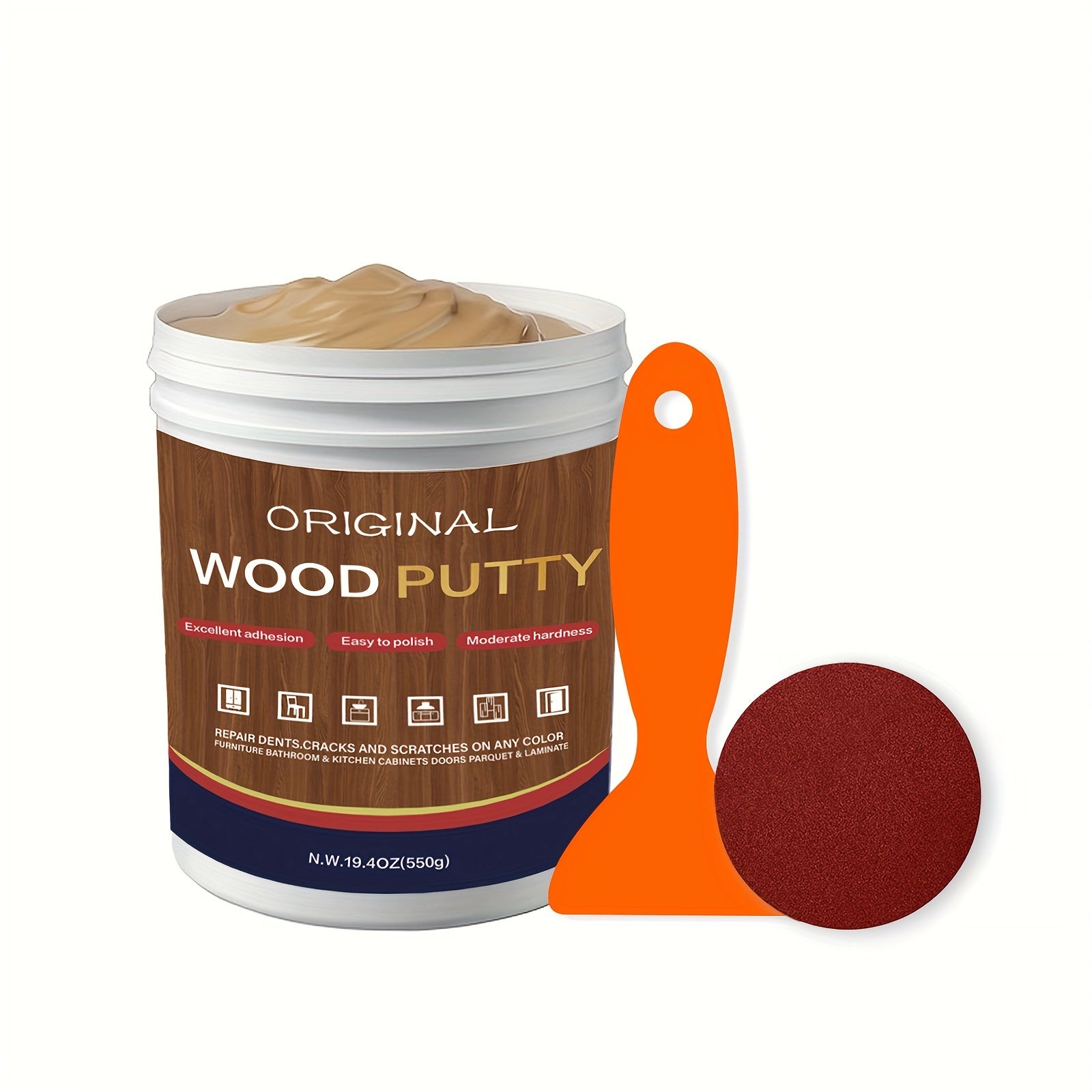 Wood Filler Putty for Repairing Wood Furniture 19.4 oz