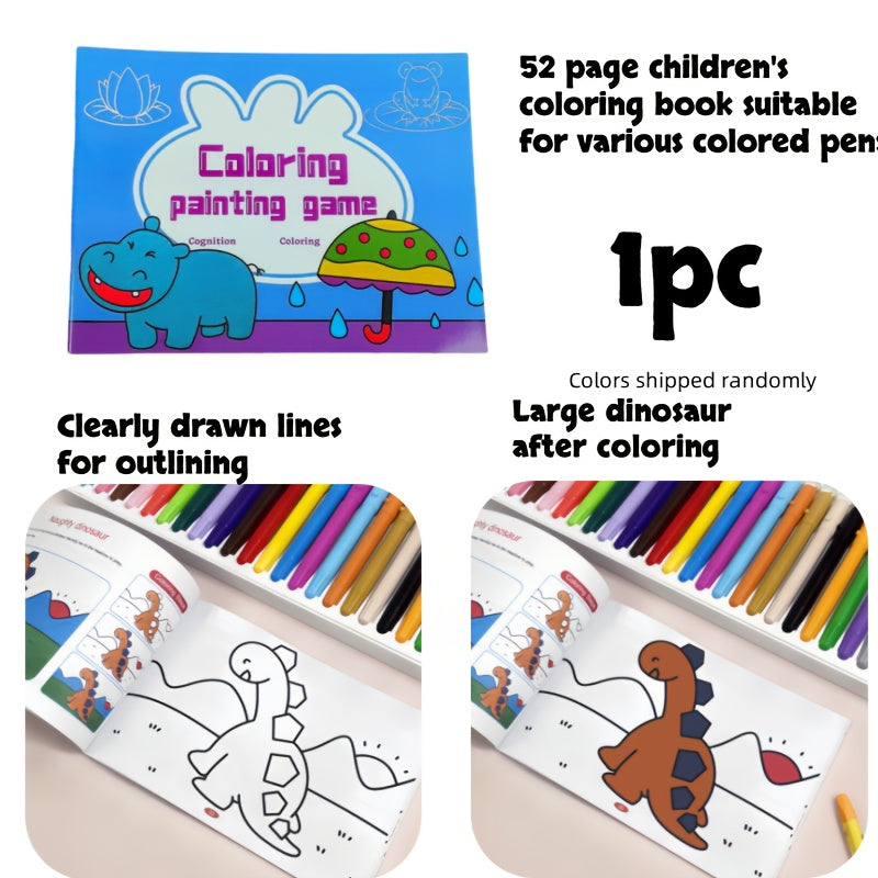 52 Page Kids Coloring Book with Animals Magical Scenes & Creative Designs Cover