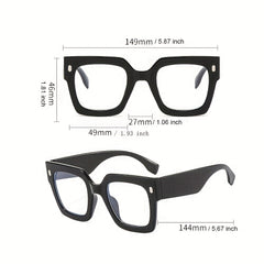 Men's Square Frame Decorative Eyeglasses Anti Light Glasses