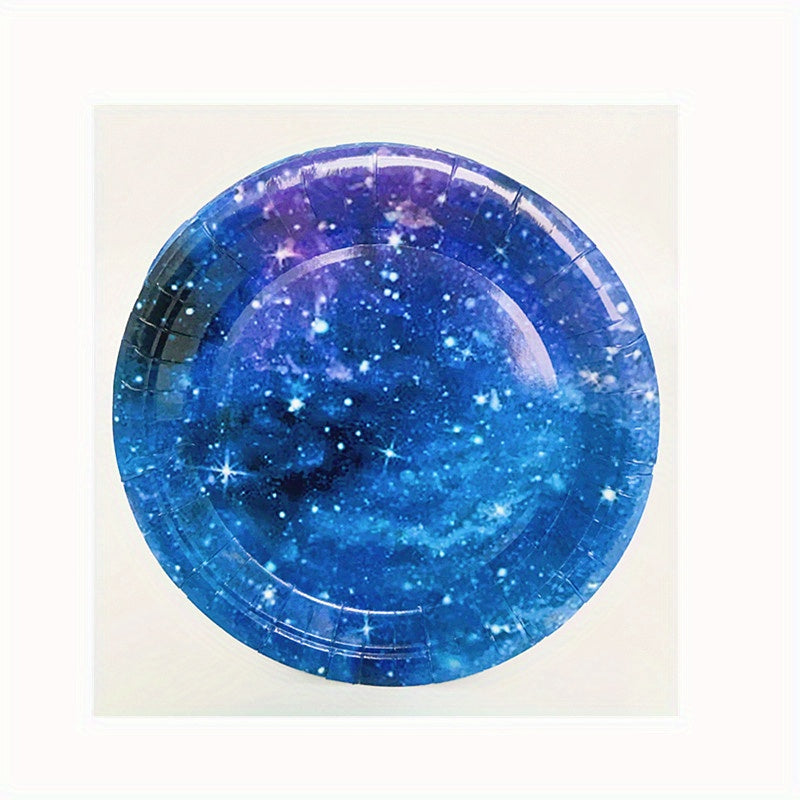 Galaxy Party Supplies Set Solar System Paper Plates Cups Napkins For 24