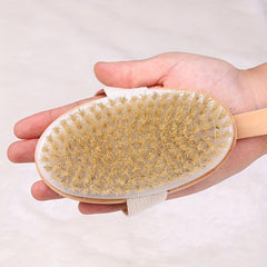 Detachable Long Handle Body Rubbing Shower Brush - Exfoliating Tool