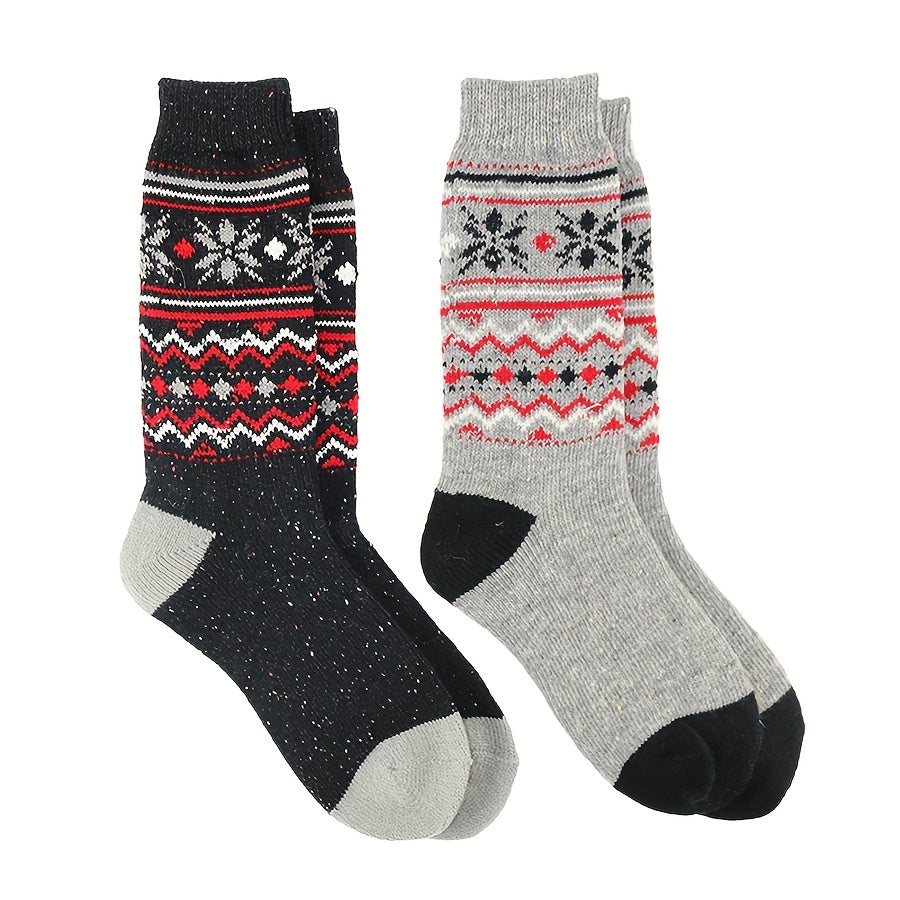 Geometric Pattern Mid Tube Socks Soft & Comfy Women's Stockings