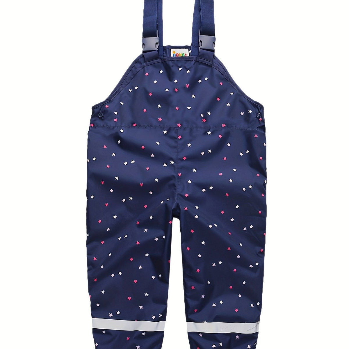 Girls' Star Print Overalls & Rain Pants Set