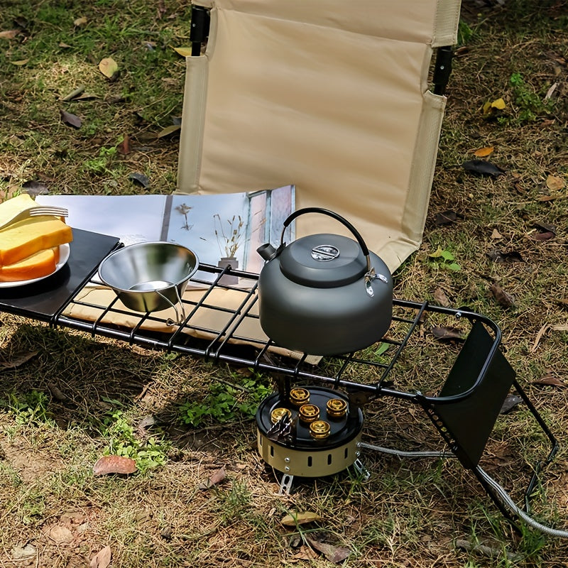 Folding Picnic Table Stove Rack Bracket Metal Portable Tea Table