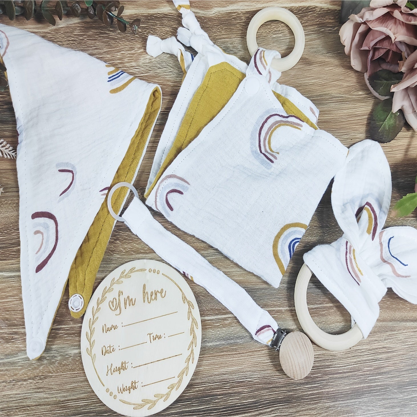 Rainbow Cotton Yarn Towel Set - 5 Pack