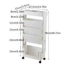 Minimalist Movable Bookshelf With Wheels For Organizing Books & More
