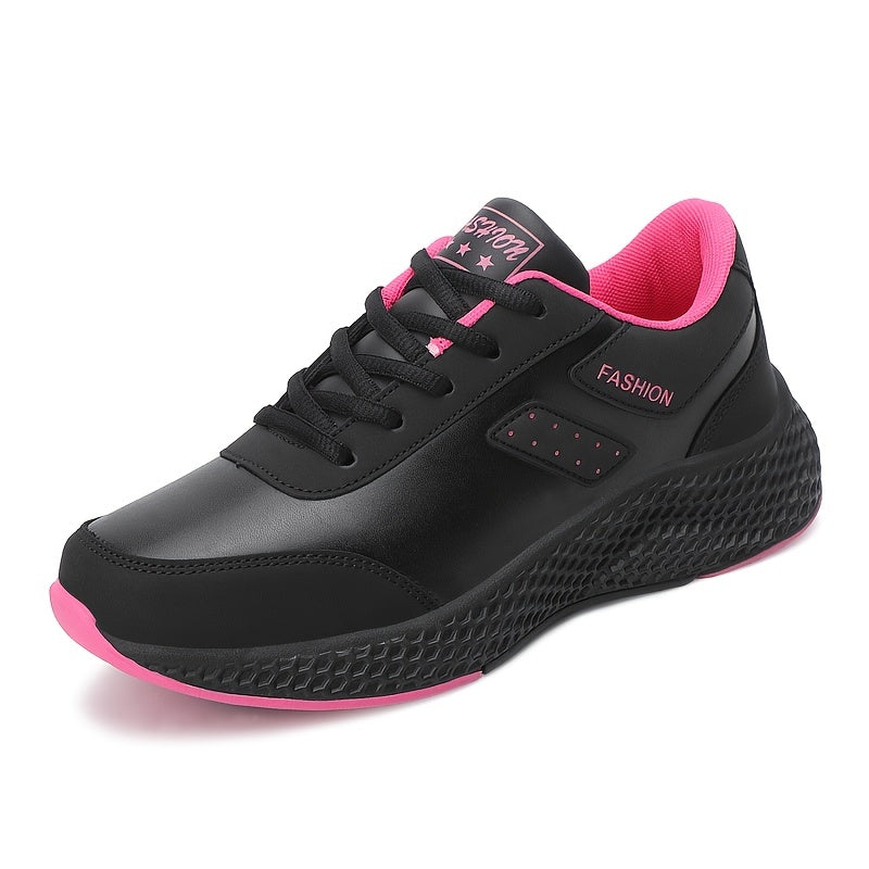 Women's Waterproof Faux Leather Running Shoes