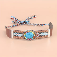 Boho Turquoise Tassel Hat Band Western Style Cowboy Cowgirl Hatband
