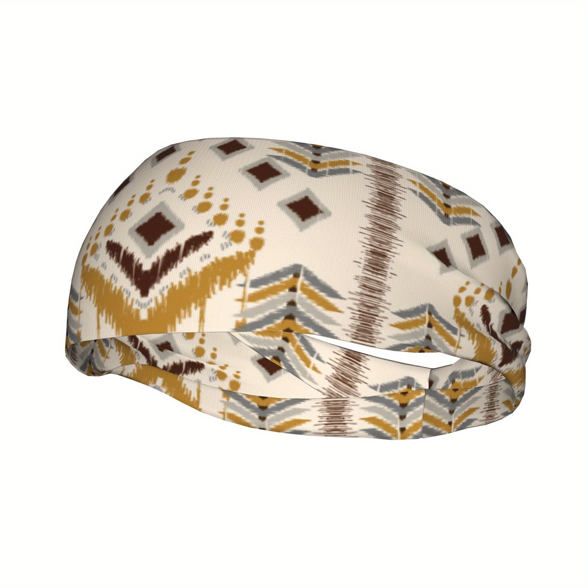 Men's Boho Vintage Headband Non Slip Sweatband for Gym Yoga Everyday
