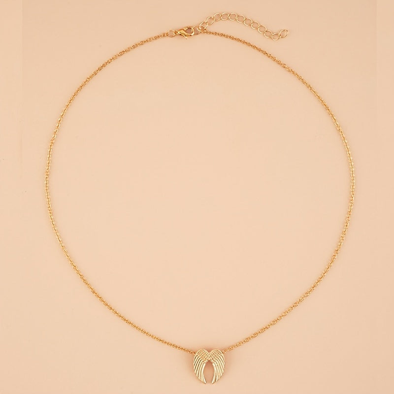 Angel Wings Pendant Necklace with Card for Women