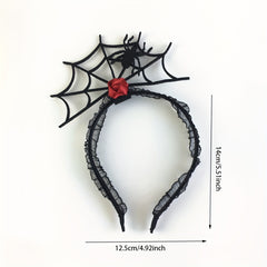 Halloween Head Hoop Spider Net Hair Accessory Party Decoration
