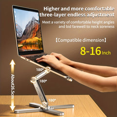 Adjustable Aluminum Laptop Stand, Foldable, Heat Diss