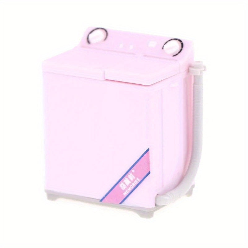 Mini Dollhouse Washing Machine Realistic Simulation Compact Laundry Appliance