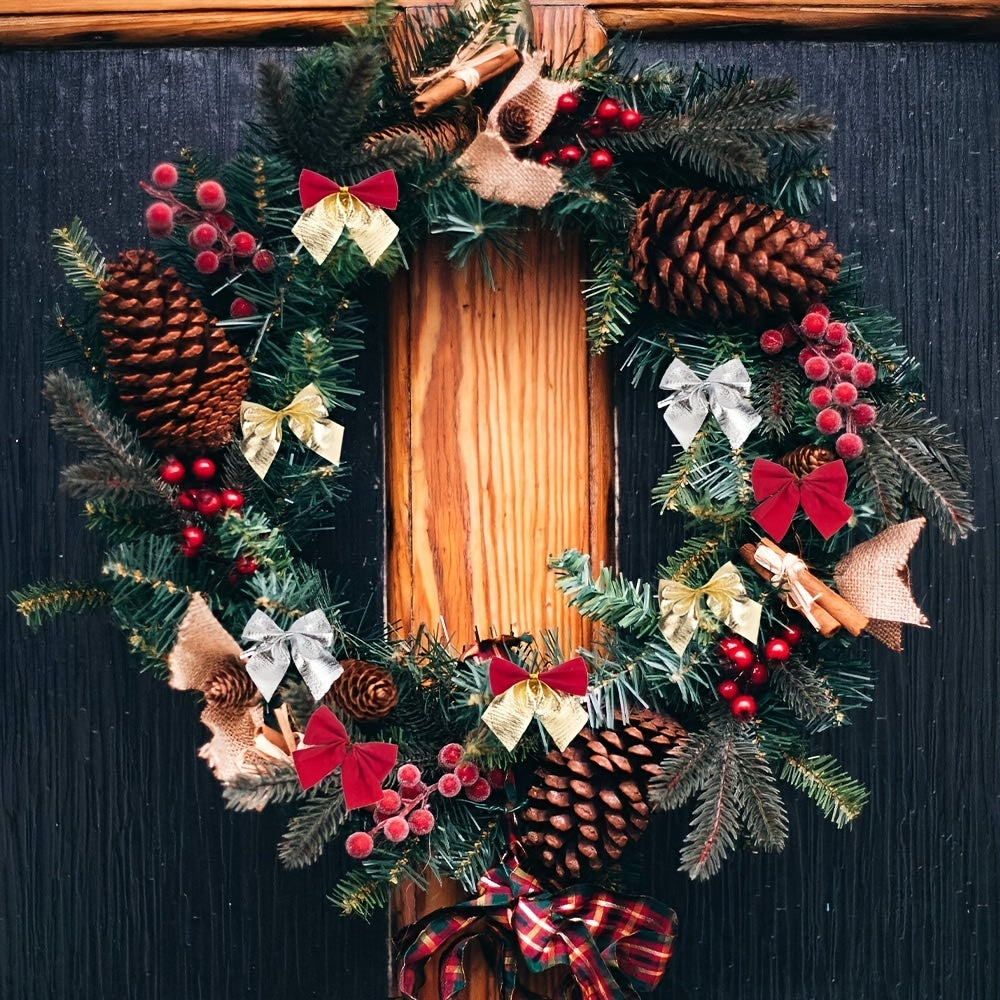 24pcs Small Bow Knot Christmas Tree Hanging Decor