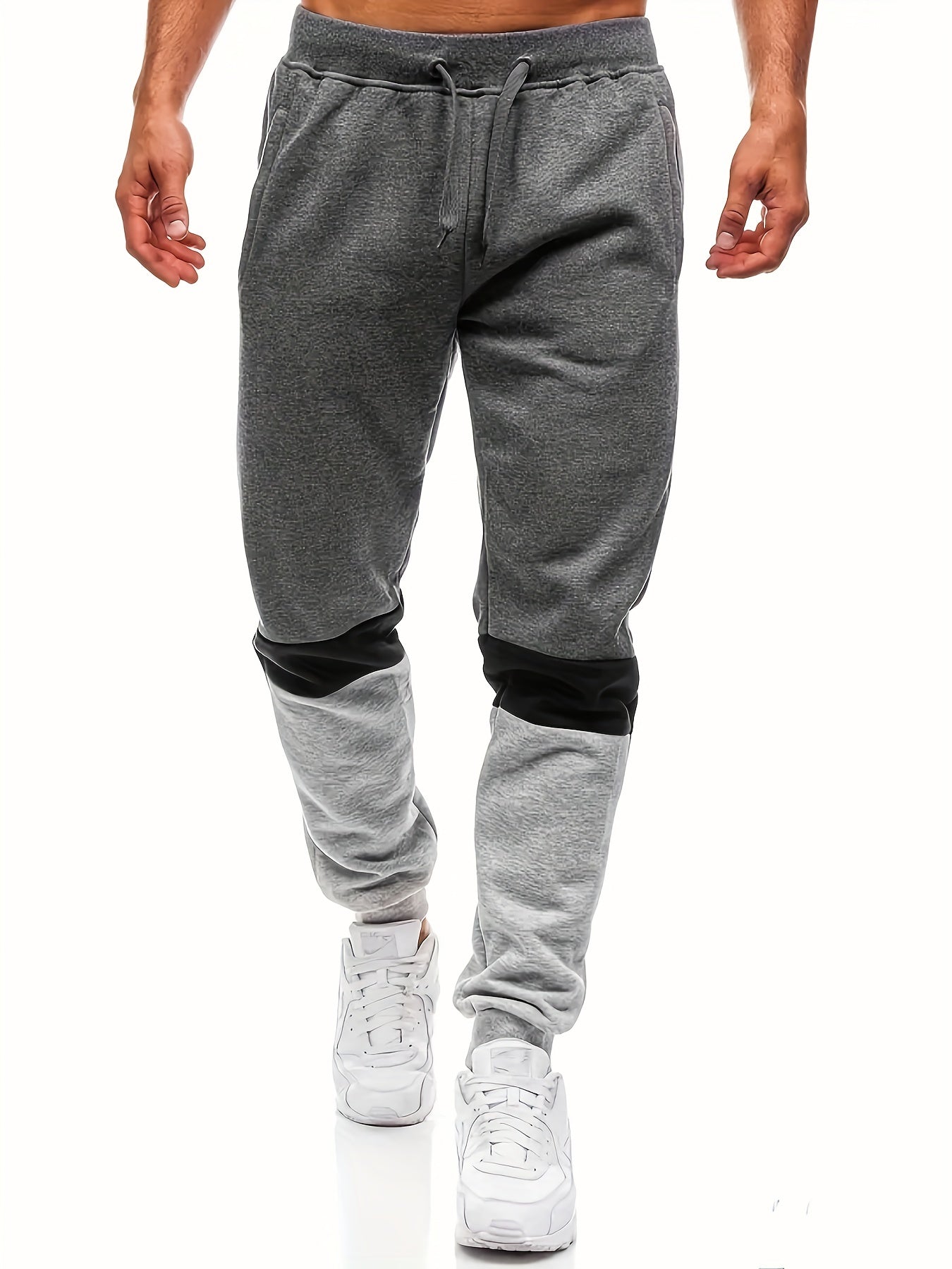 Men's Zipper Pocket Joggers Casual Loose Fit Pants
