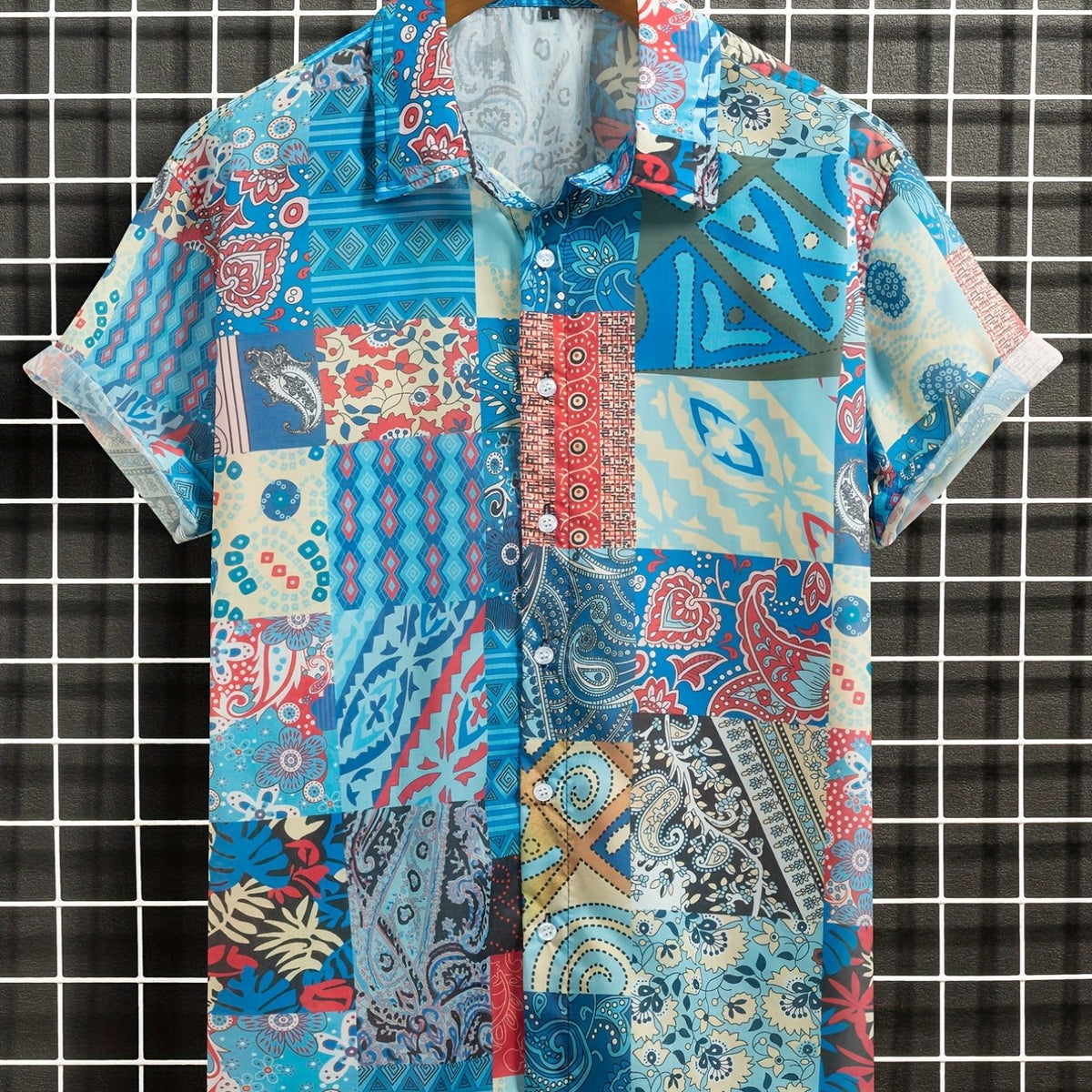 Men's Casual Street Style Short Sleeve Shirt For Summer