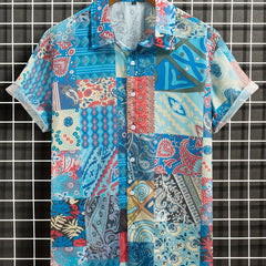 Men's Casual Street Style Short Sleeve Shirt For Summer