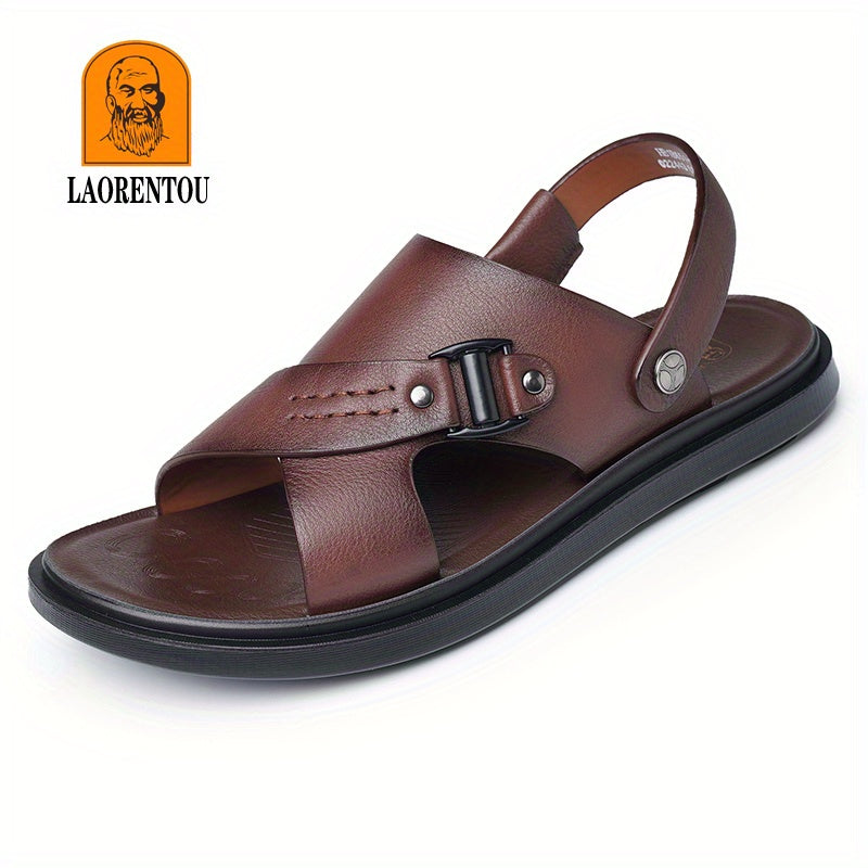 LAORENTOU Men's Non Slip Sandals Wear resistant Comfy Beach Shoes