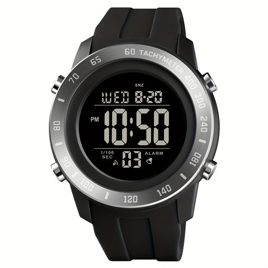 LED Light Up Electronic Watch Silicone Band Waterproof Sports Watch