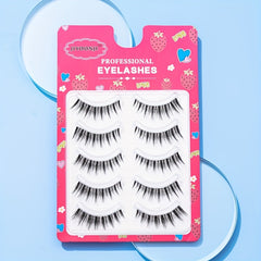 5 Pairs Spiky Manga Lash Crisscross Style False Eyelashes