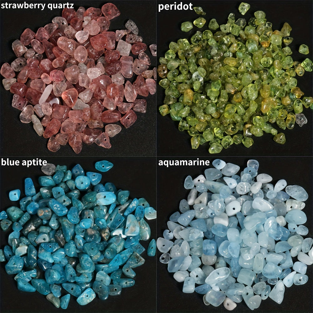 Natural Stone Irregular Gravel Chips Beads - Amazonite Garnet