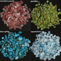 Natural Stone Irregular Gravel Chips Beads - Amazonite Garnet