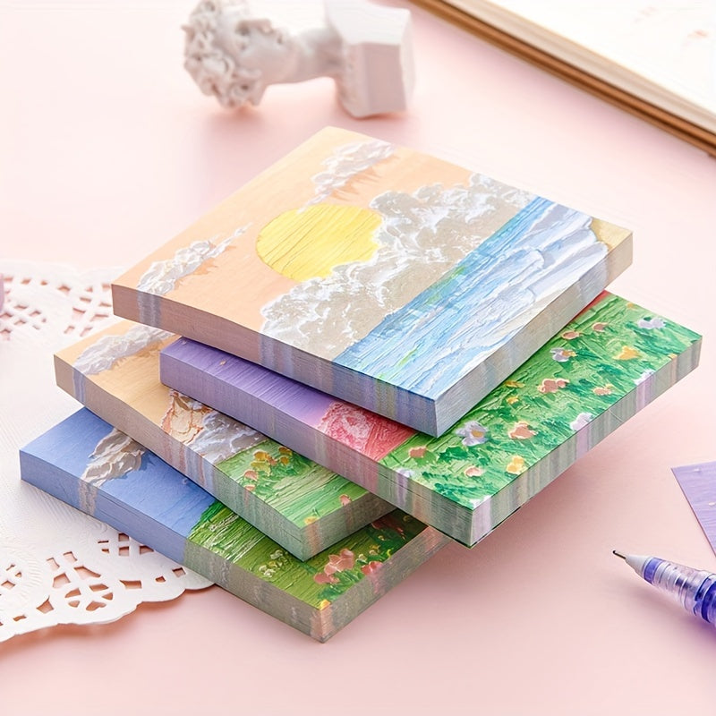 3D Landscape Painting Sticky Notes