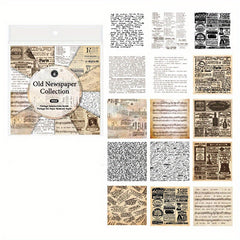 15pcs Retro Garbage Magazine Hand Account Background Decoration Set