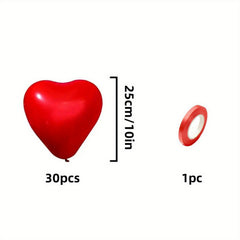 31pcs Red Heart Balloon Set for Romantic Occasions