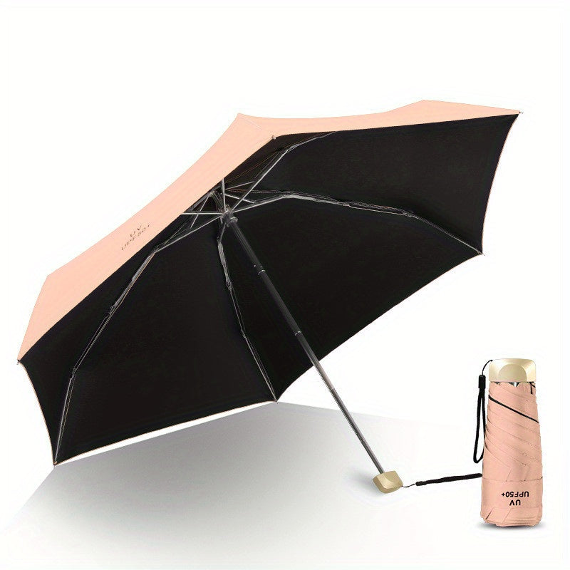 Mini Portable 5 Fold Sunshade Umbrella UV Protection Ultra Light Umbrella