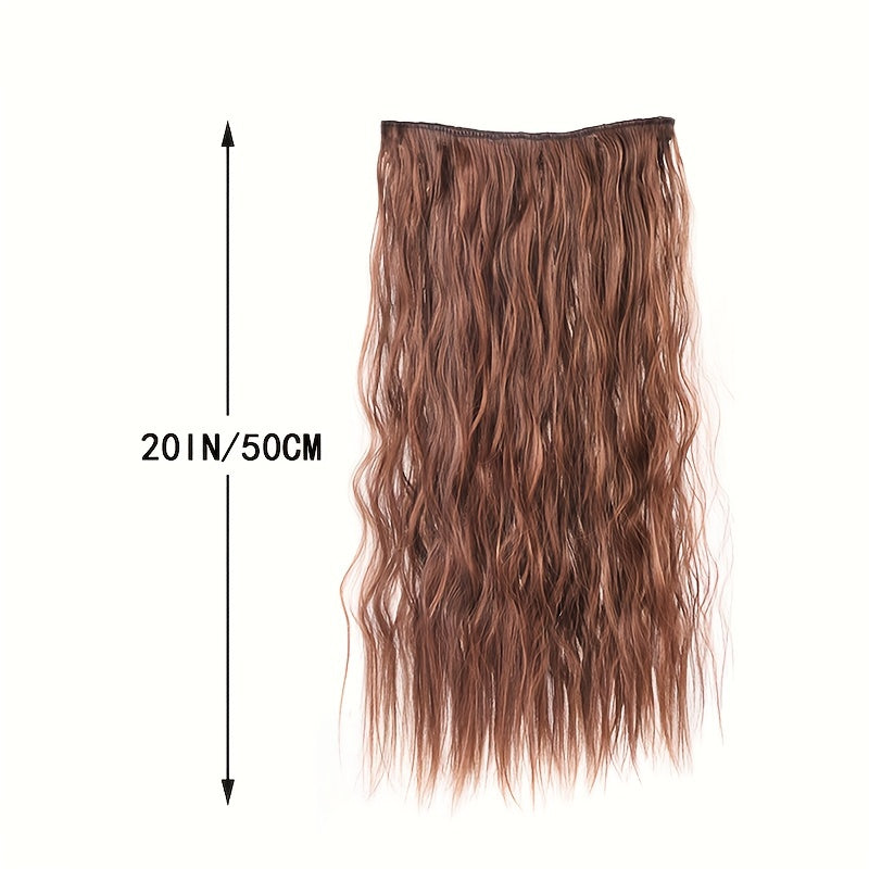 Invisible Wire Curly Hair Extensions Long Wavy Hairpiece