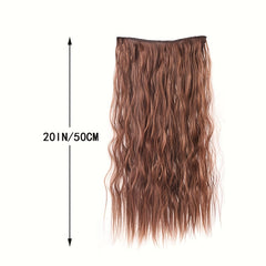 Invisible Wire Curly Hair Extensions Long Wavy Hairpiece