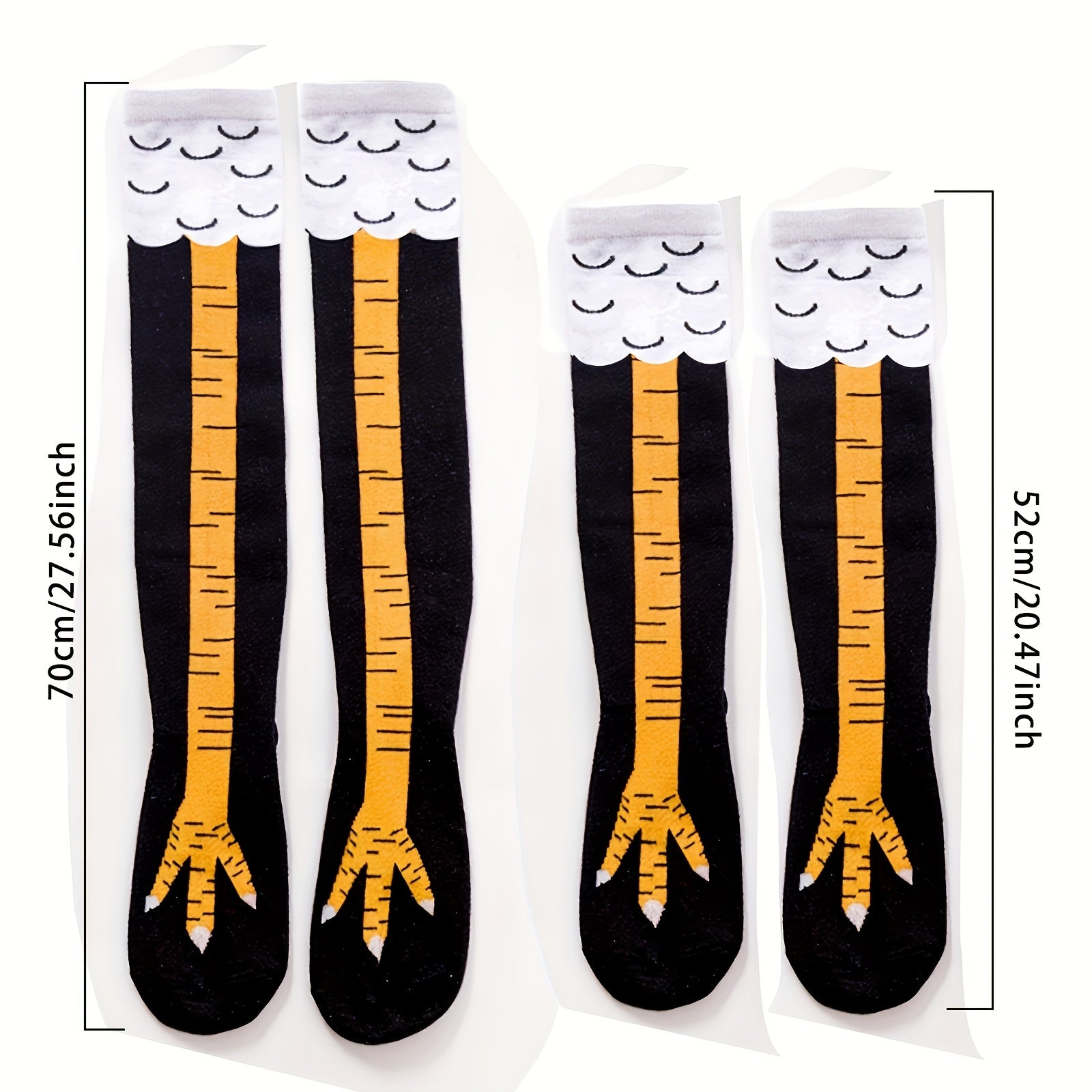 2 Pairs Women Chicken Legs Crazy Socks