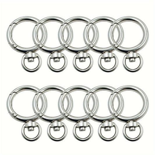 10pcs Round Carabiners Clips Snap Hooks