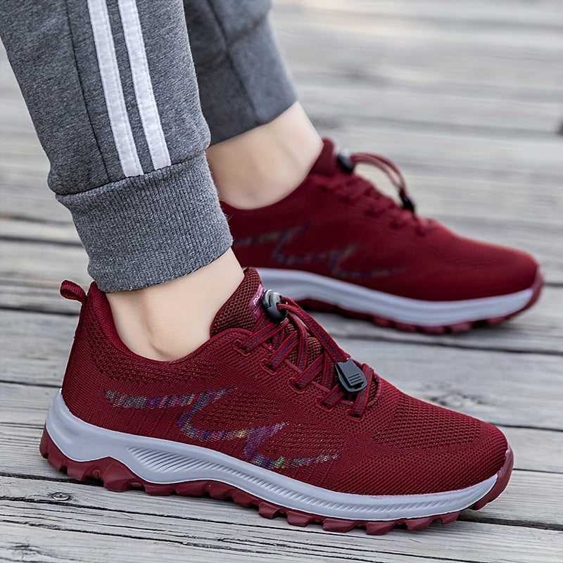 Women's Breathable Athletic Sneakers Lace up Running Shoes