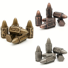 Metal Bullet Dice for Collection and Gift - Rolling Copper, Bronze, Nickel
