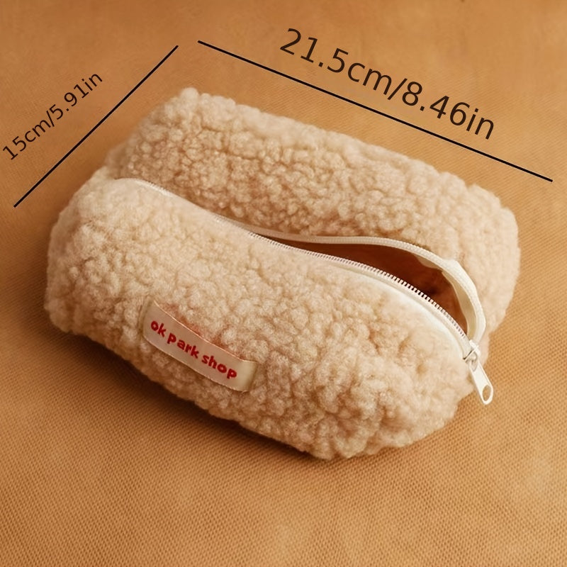 Large Plush Makeup Bag Y2K Accessories Cosmetic Organizer Travel