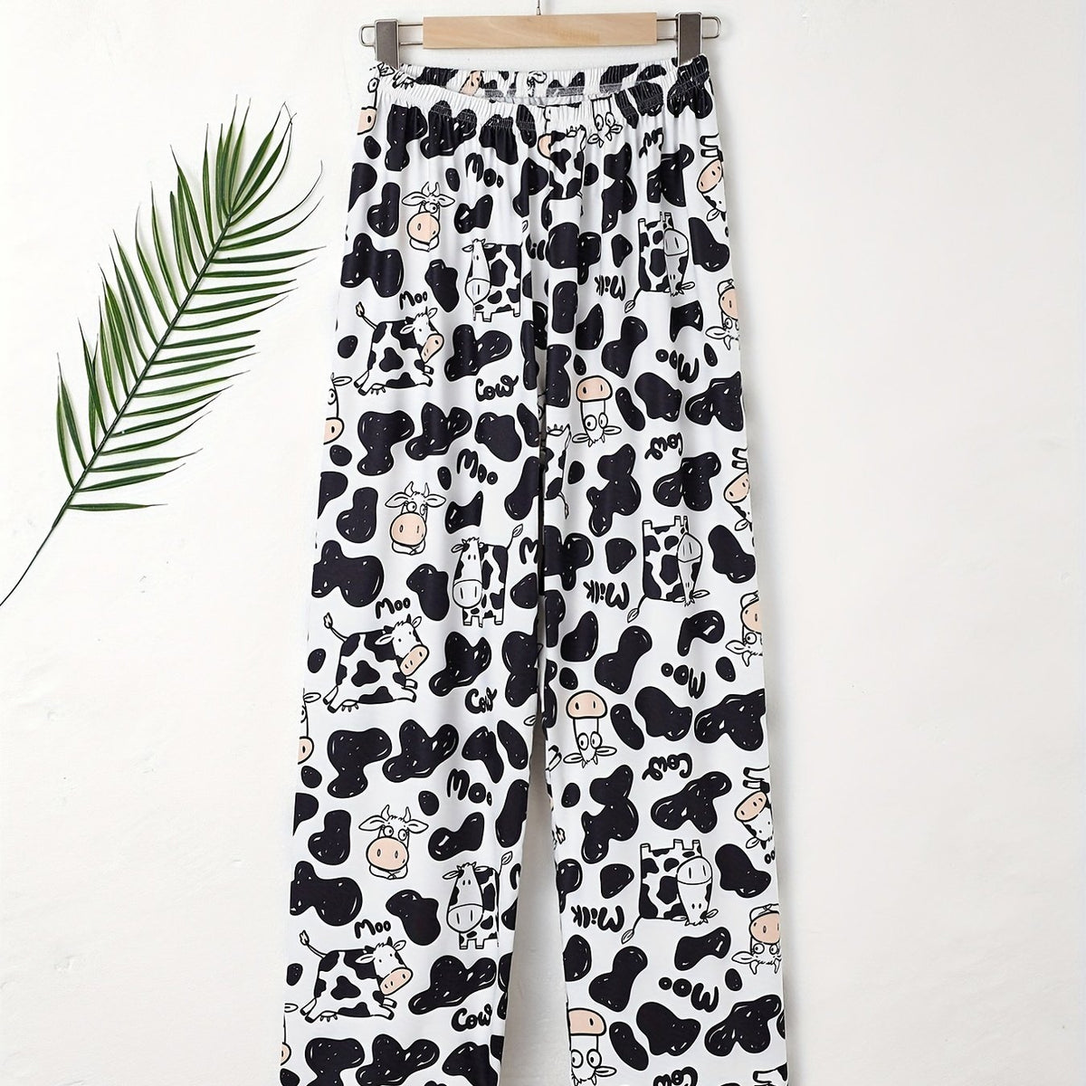 Cow Print Sleep Bottoms Casual & Home Sleep Pants Women's Sleepwear