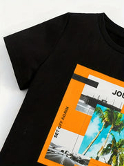 Boys Journey Graphic Tee & Drawstring Shorts Set