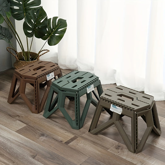 Outdoor Camping Portable Folding Stool Fishing Stool Plastic Short Stool