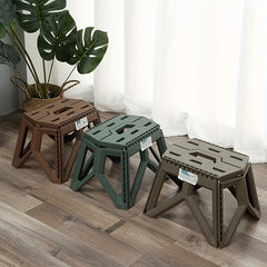 Outdoor Camping Portable Folding Stool Fishing Stool Plastic Short Stool