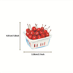 100pcs Waterproof Fruit & Vegetable Vinyl Stickers Mixed Colors