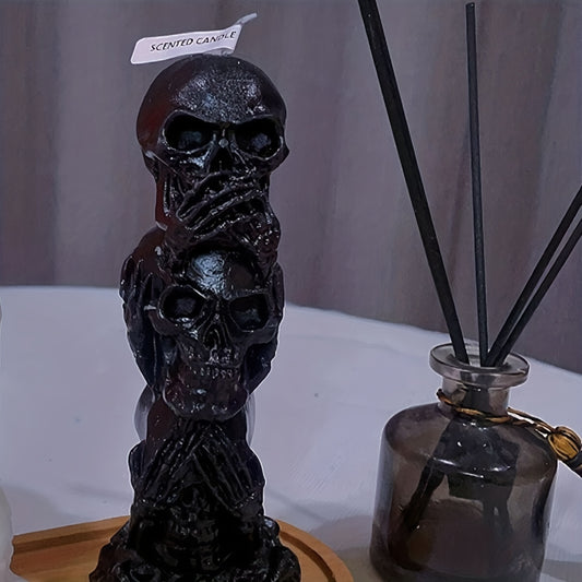 Halloween Triple Skull Swaying Aromatherapy Candle