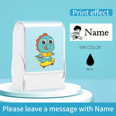 Custom Name Stamp Waterproof Seal Signature Ink Pad Print for Clothes Bags