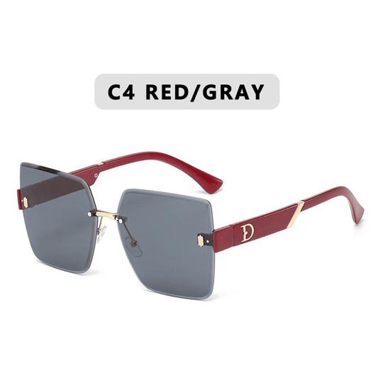 Vintage Oversized Square Sunglasses For Women Sun Protection Lenses