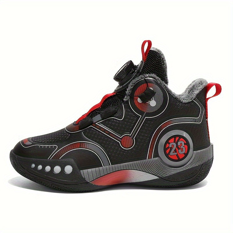 Boy's Rotating Buckle Basketball Shoes